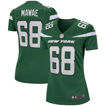 womens nike kevin mawae gotham green new york jets game ret